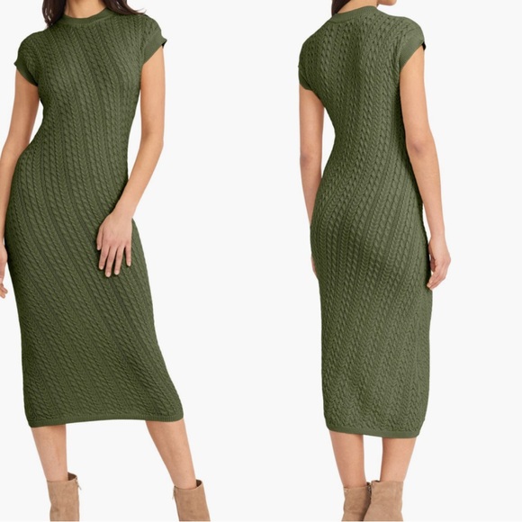 NWT THE GOOD JOURNEY cap sleeve midi dress in rifle green size S NWT THE GOOD JOURNEY cap sleeve midi dress in rifle green size S